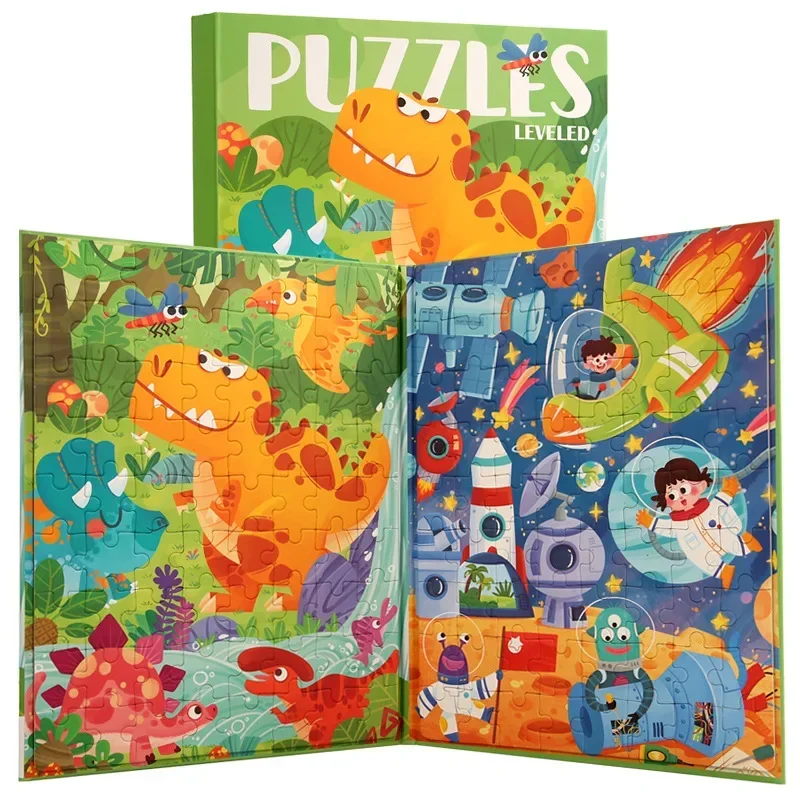 Magnetic Puzzle Book Magnetic Puzzles for Kids Montessori Games Cartoon Animals Jigsaw Book Baby Educational Toys Children Gift