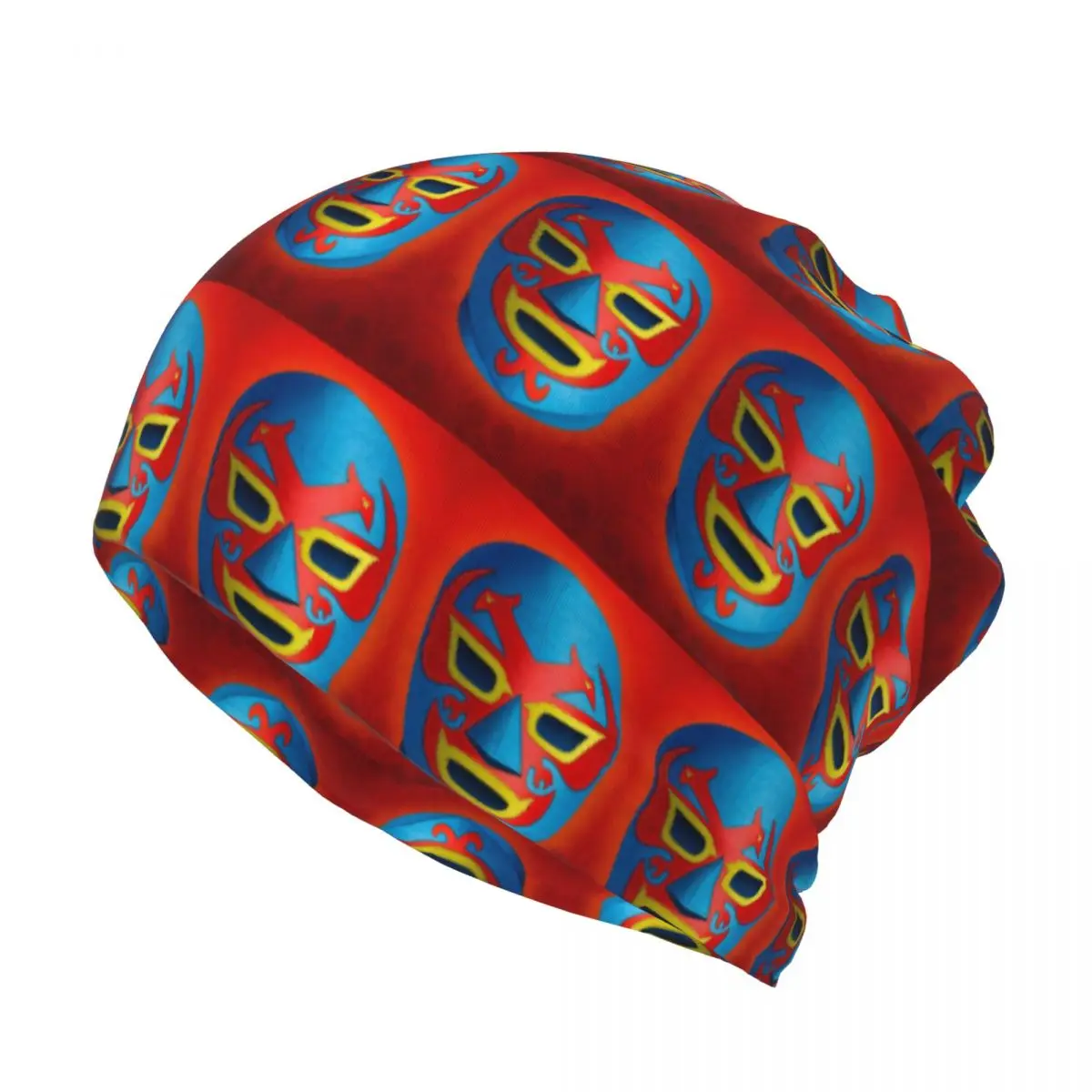 Colorful Mexican Wrestler Luchador Bandana Neck Gaiter Face Scarf Multi-use Headwear Beanies Hat for Men Women Adult Breathable