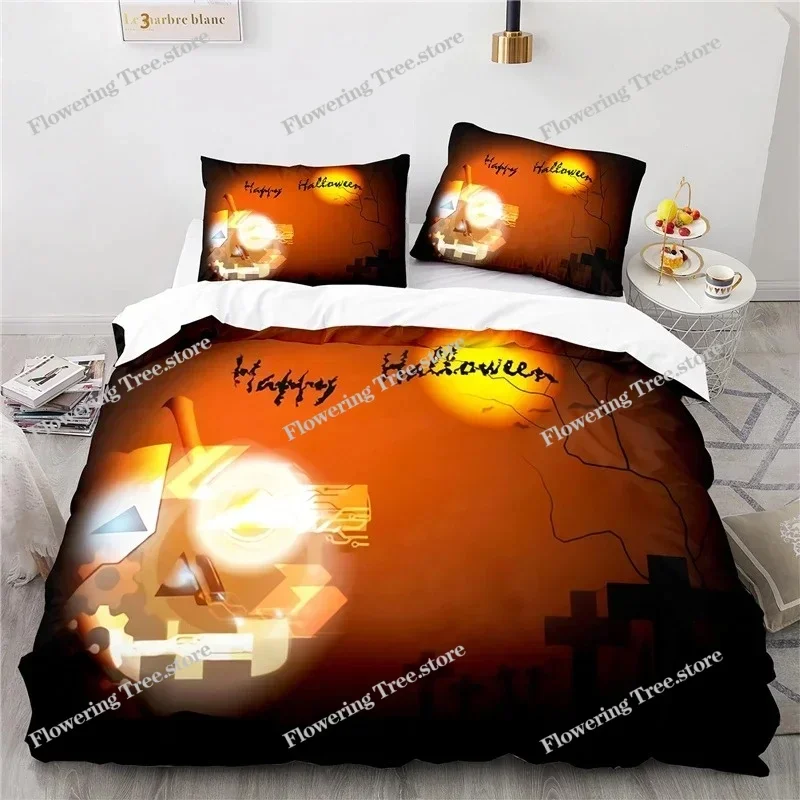 Happy Halloween 3d Printed Duvet Cover Set Funny Bedroom Decor Bedding Set Adult Kids Twin Full Queen King Bed Linen Set Gifts
