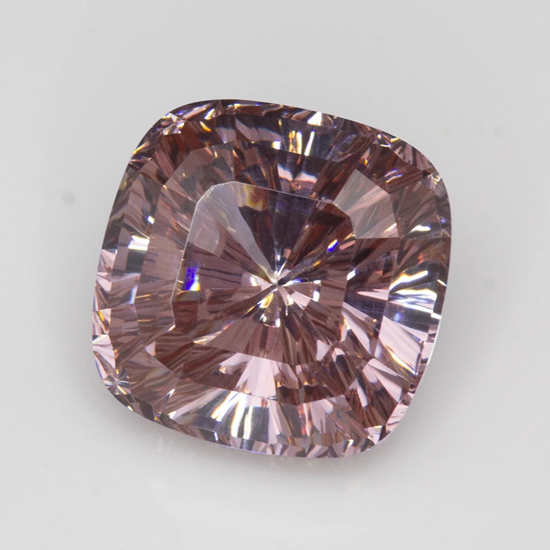 New Cushion Millennium Cut Cubic Zirconia Stones Coffee Color 10x10mm CZ Loose Gemstone for Jewelry Making image 3