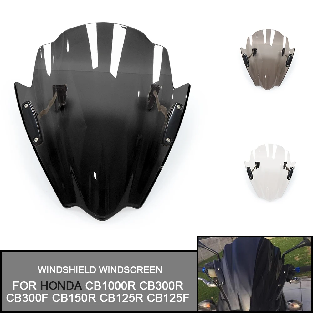 For Honda CB1000R CB300R CB300F CB150R CB125R CB125F CB250F Universal Motorcycle Windshield Windscreen 7/8