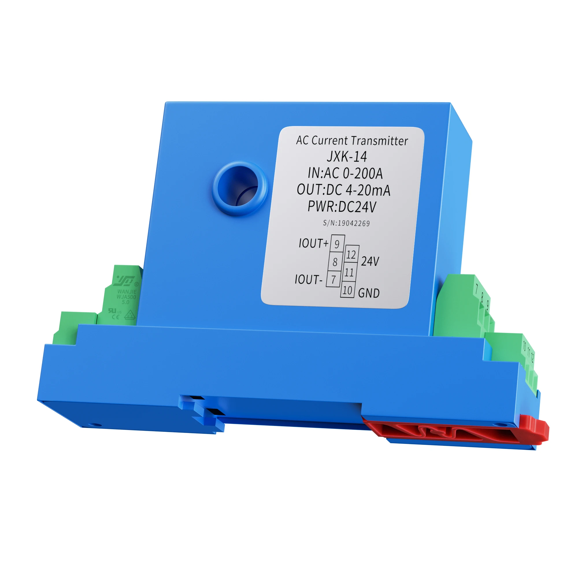 JXK-14 AC/DC Current Transmitter 4-20mA 0-10V 0-5V RS485 Output AC Current Sensor 0-100A 0-150A 0-200A DC Current Transducer