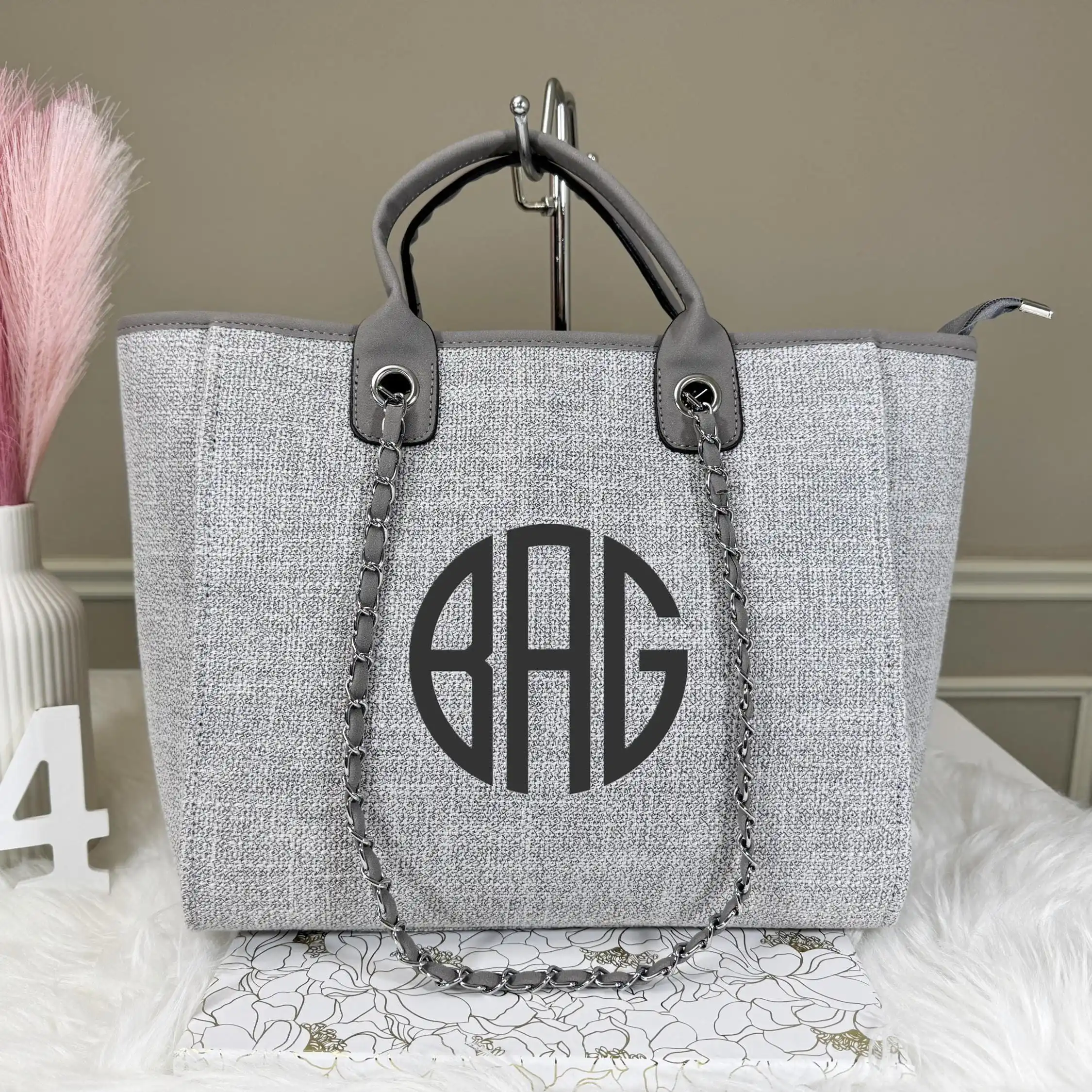 فاخر مصمم 2025 المرأة حقيبة يد سوداء هدايا للعملاء حقائب الجامعة التسوق قماش حمل حقيبة العمل امرأة حقيبة سفر