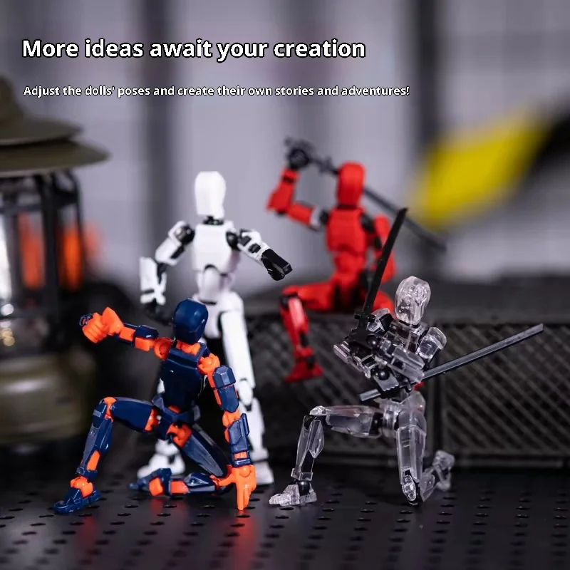 10pcs 3D Printed Mannequin Character Assemble Toys Movable Action Figures Shapeshift Robot Parent-Children Game Kids Gifts