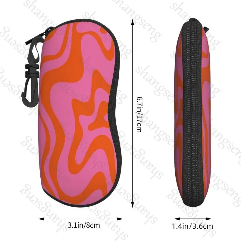 Liquid Swirl Abstract Pattern Glasses Case Sunglasses Soft Case Ultra Light Portable Neoprene Zipper Portable zipper soft-shell