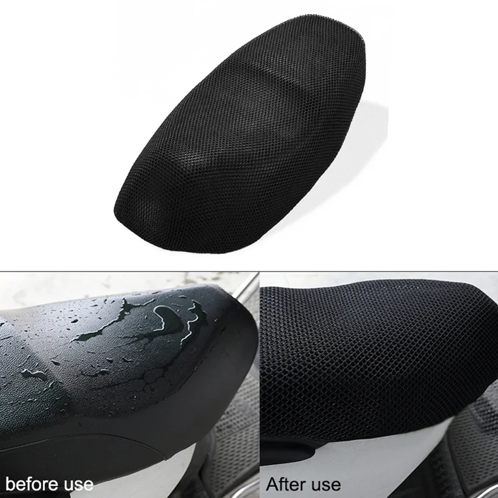 1Pcs Anti-Slip 3D Motorcycle Seat Cushion Cover Net Heat Insulation Mesh Fabric Pad Cushion Protector S-XXXXXL