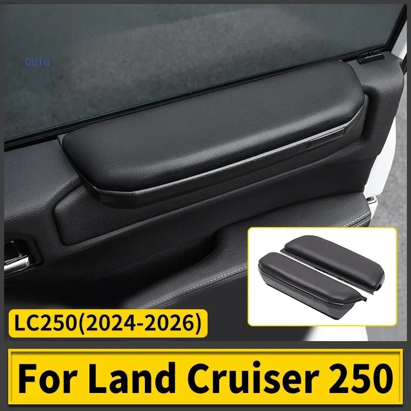 For Toyota Land Cruiser Prado 250 LC250 2024 2025 Door Elbow Pad Leather Soft Padding Interior Decor Parts Easy Install