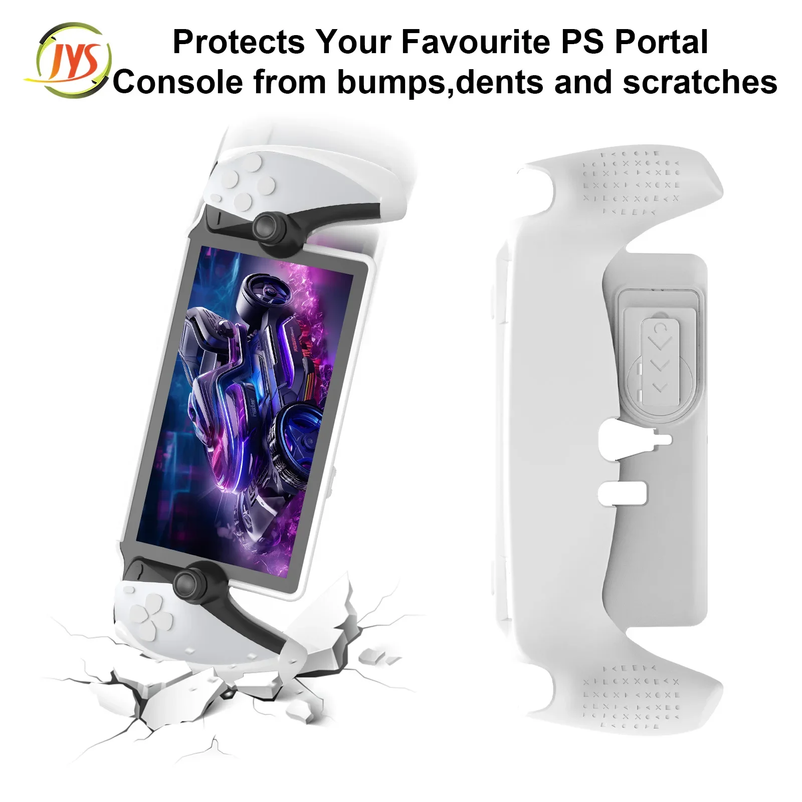 Capa protetora TPU portátil com suporte dobrável para portal PS5, tampa de silicone deslizante, caso de jogo simples, novo