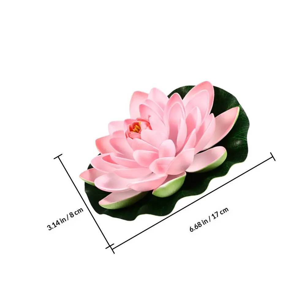2Pcs Realistic Simulation Lotus Decor Premium Artificial Water Lily Set for Outdoor Pond Fountain Floating Display