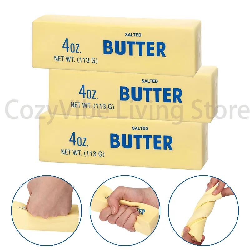 Juguete de palo de mantequilla blando realista, juguetes sensoriales de rebote lento y suave para aliviar el estrés, regalo de decoración, accesorio para niños y adultos