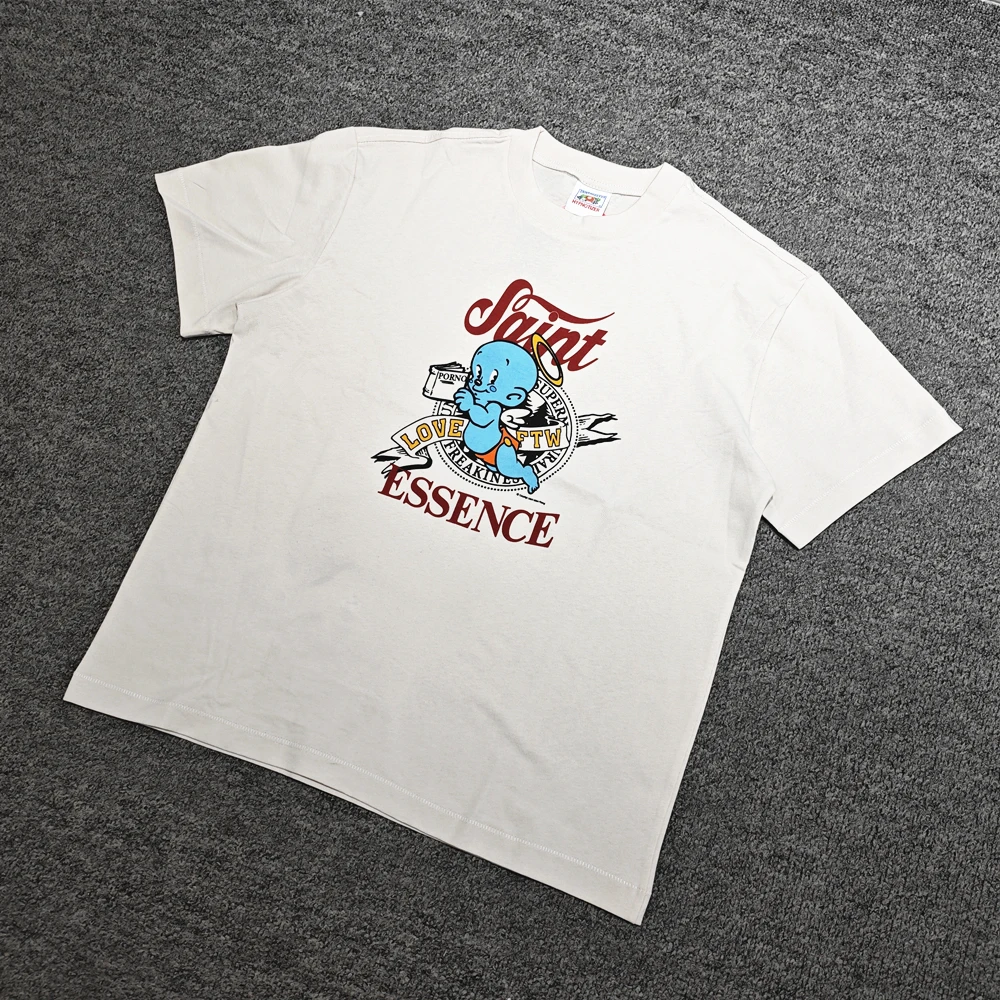 Yao Fashion Saint OF Michael High Quality 1:1 Casual Streetwear Loose Baggy Short Sleeve Unisex Men Clothing T Shirt For Men