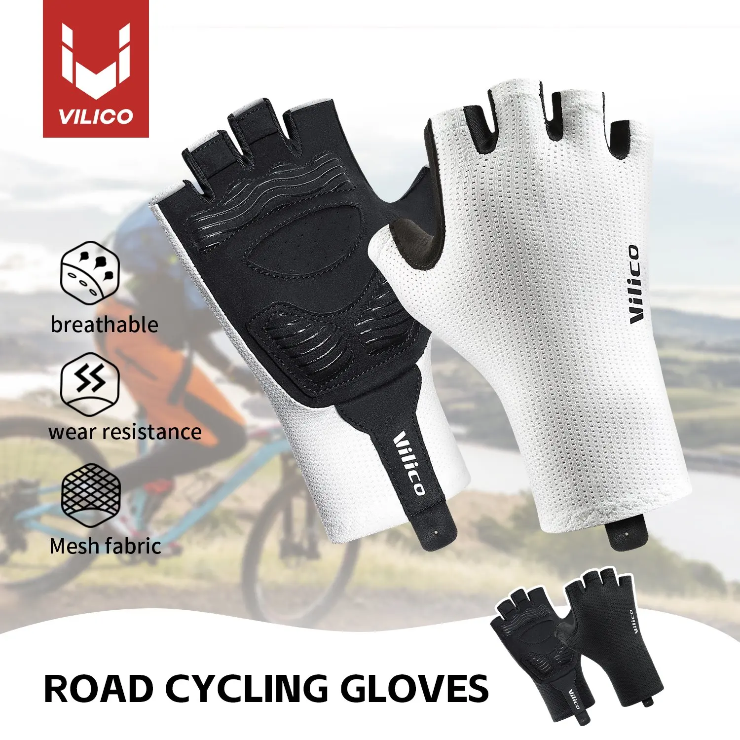 Brechen Wind Radfahren Halbe Finger Handschuhe Anti-slip Fahrrad Fäustlinge Racing Rennrad Handschuh MTB Biciclet Guantes