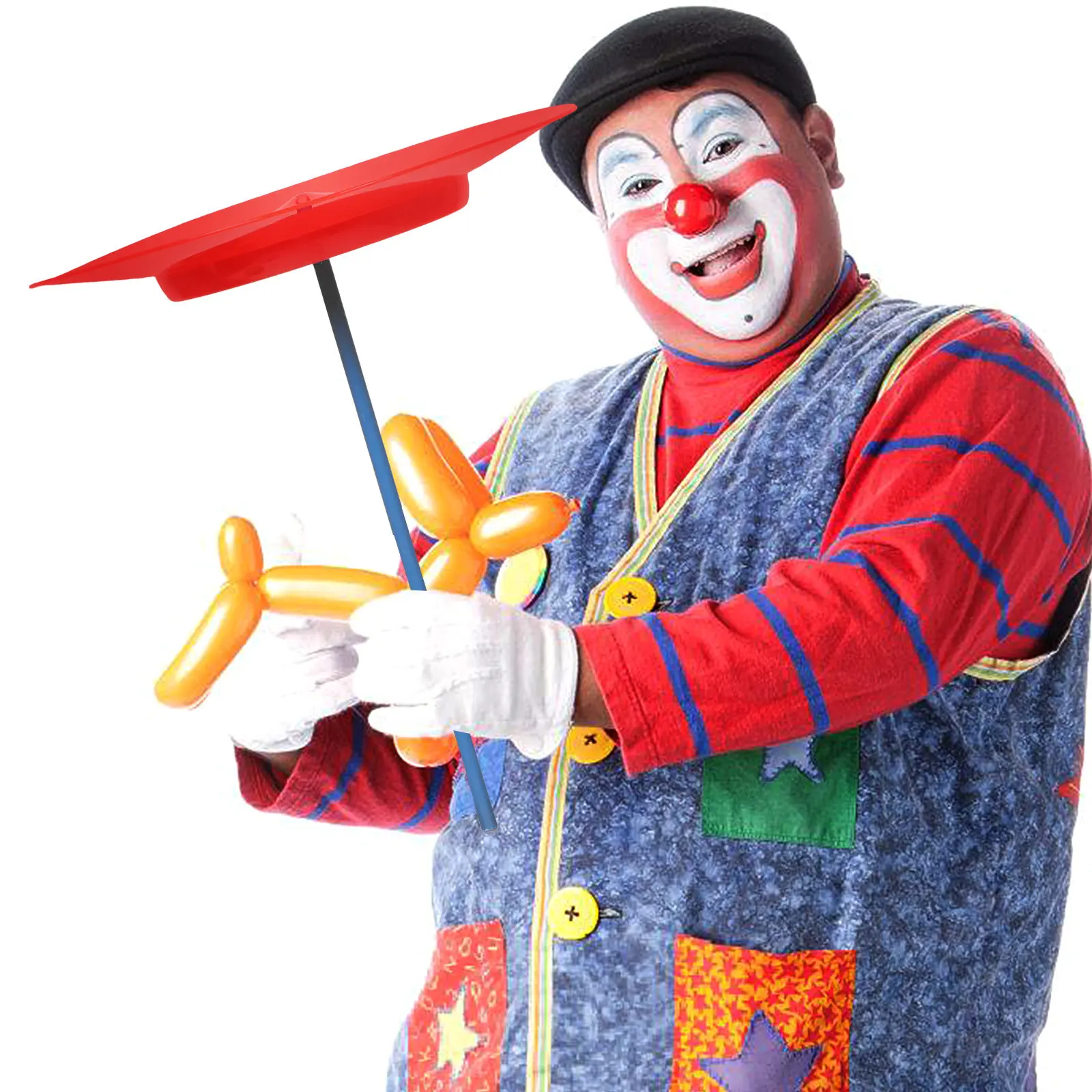 

6Pcs Spinning Plates Circus Props Balanced Plastic Juggling Plates Skill Stage Performance Colorful Party Favors