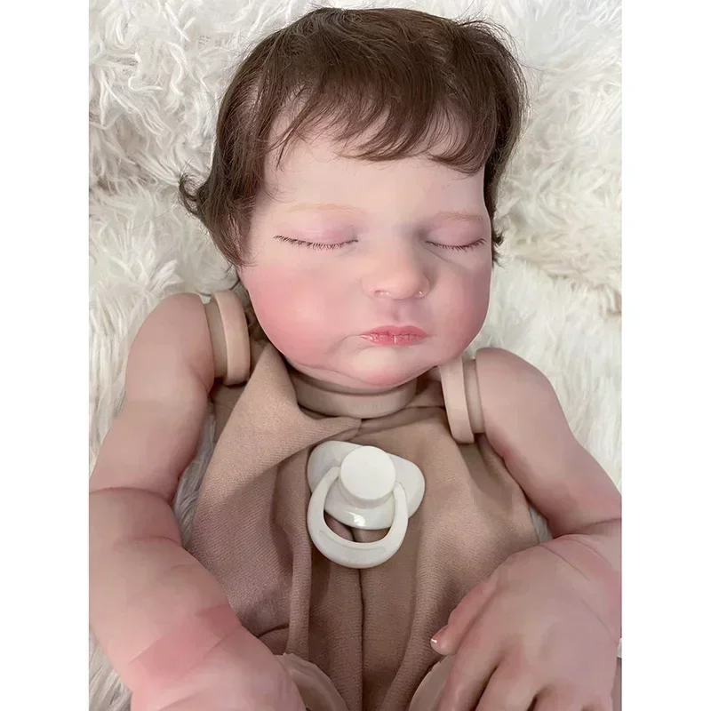 20inch Laura Finished Reborn Sleeping Doll Size Already Painted Lifelike Soft Touch Flexible Finished Doll Parts