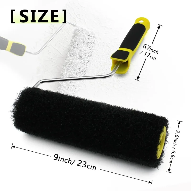 Wall Putty Roller Brush Wholesale Medium-long Hair Elastic Roller Brush Putty Roller Brush for Decorative Textures Putty Rolling