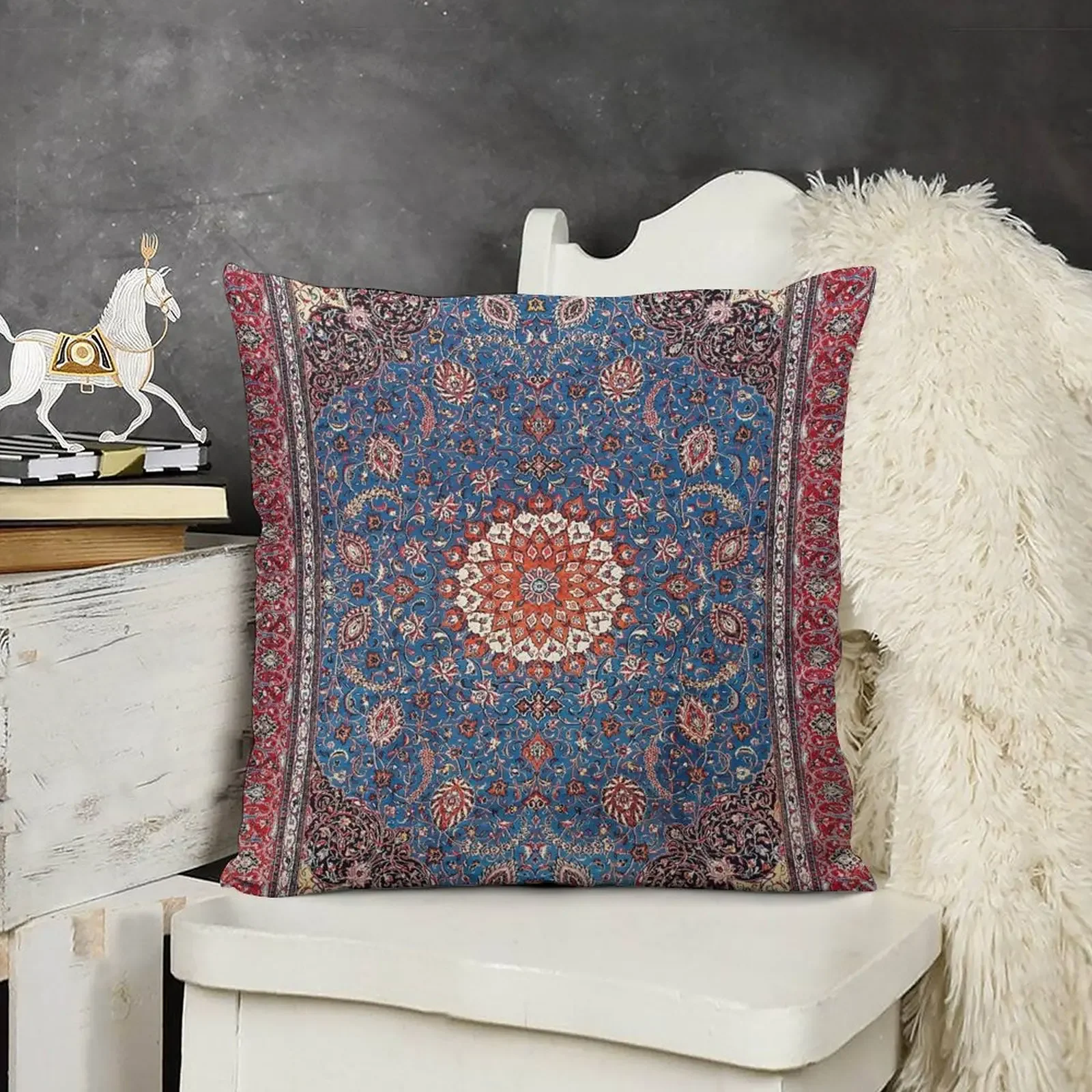 Sarouk Antique Persian Rug Print Throw Pillow christmas cushions covers Pillowcases christmas decorations 2025 pillow