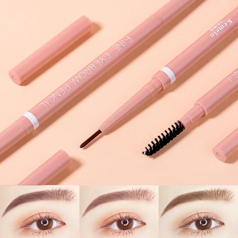 Waterproof Double-Ended Eyebrow Pencil 1.5mm Ultra Fine Eyebrow Pencil Sweat-proof Long Lasting Eye Makeup