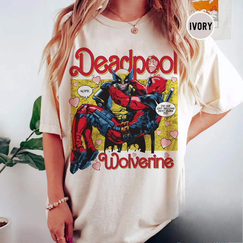 

Футболка «Дэдпул и Росомаха навсегда» с лучшим другом: футболка с фильмом супергероя, всесезонная майка унисекс из чистого хлопка для пар