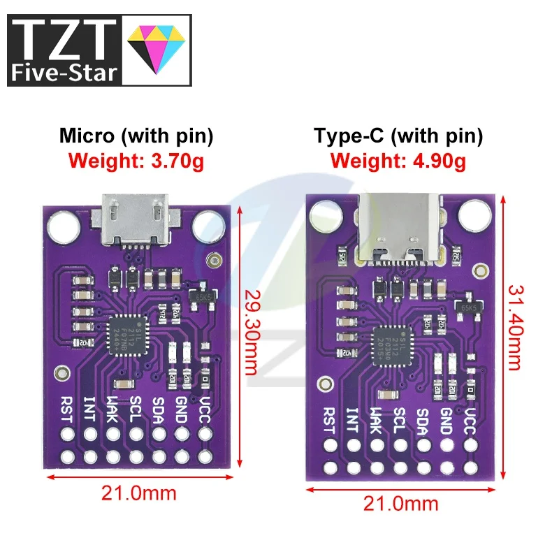 TZT CP2112 Debug Board USB To I2C Module For Arduino