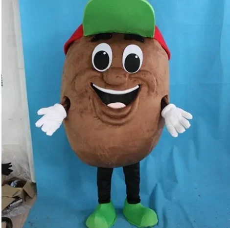 

New Adult Halloween Character Cute Coffee Beans Fancy Doll Christmas Dress Full Body Props Outfit Mascot Costume