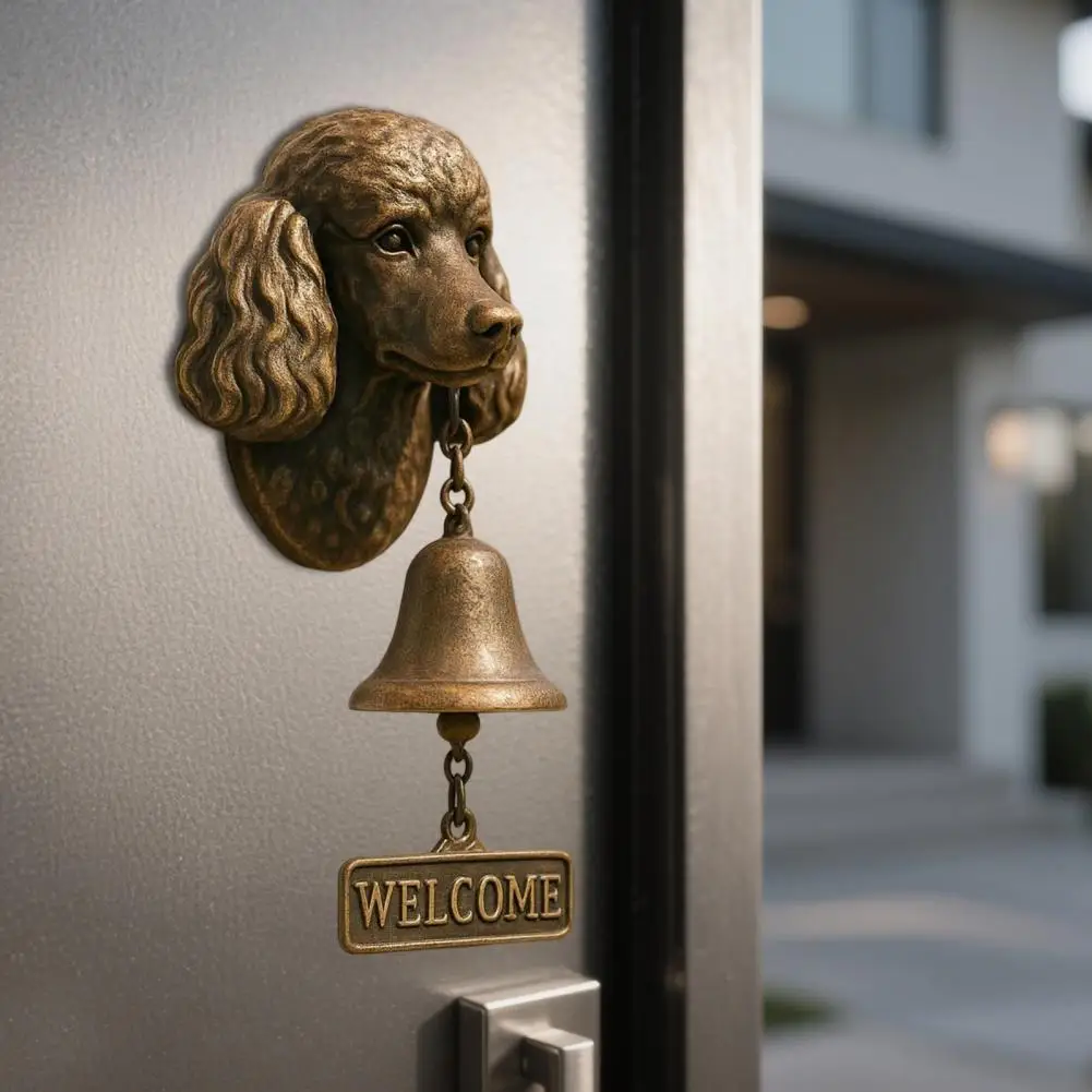 Wall-mounted Doorbell Decorative Doorbell Vintage Dog Welcome Doorbell with Chihuahua Poodle Shepherd Home Design Decorative
