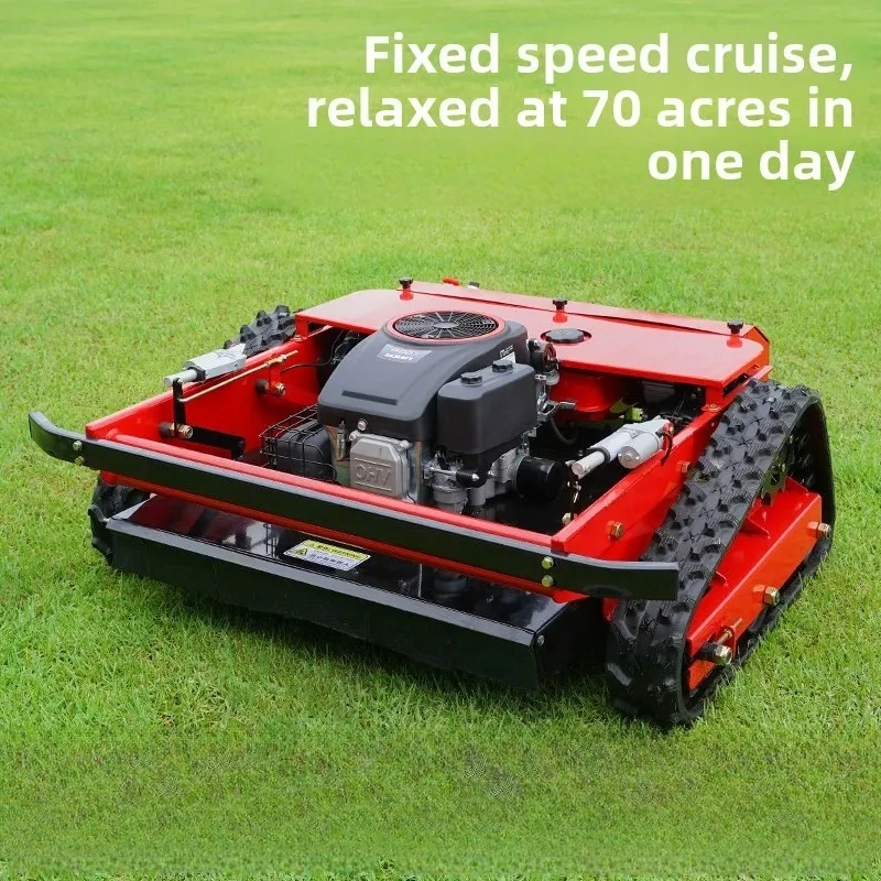 LMM， lawn mower fruit tea garden remote control multi-function crawler lawn mowing smashing and reclamation