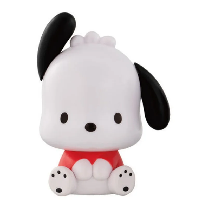 Bandai Asli 6 Buah Gashapon Sanrio Badtz-Maru Pochacco Hangyodon Mainan Patung Figur untuk Hadiah Anak-anak Ornamen Model Koleksi