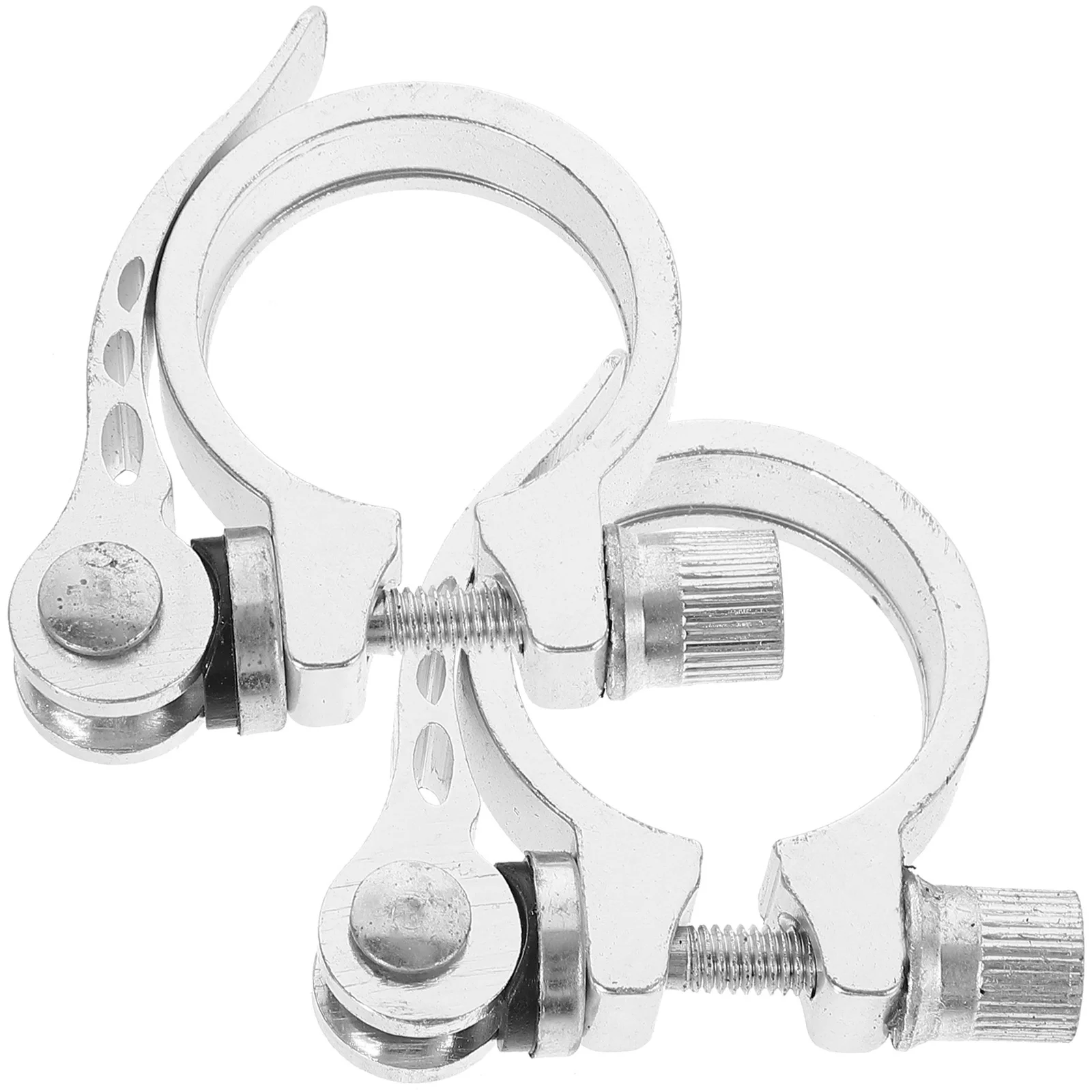 

2Pcs 35Mm Bike Seatpost Clamp Quick Release Aluminum Alloy for Road Fixedgear Bicycle 304 308 309 316 318Mm Strong Secure Tool