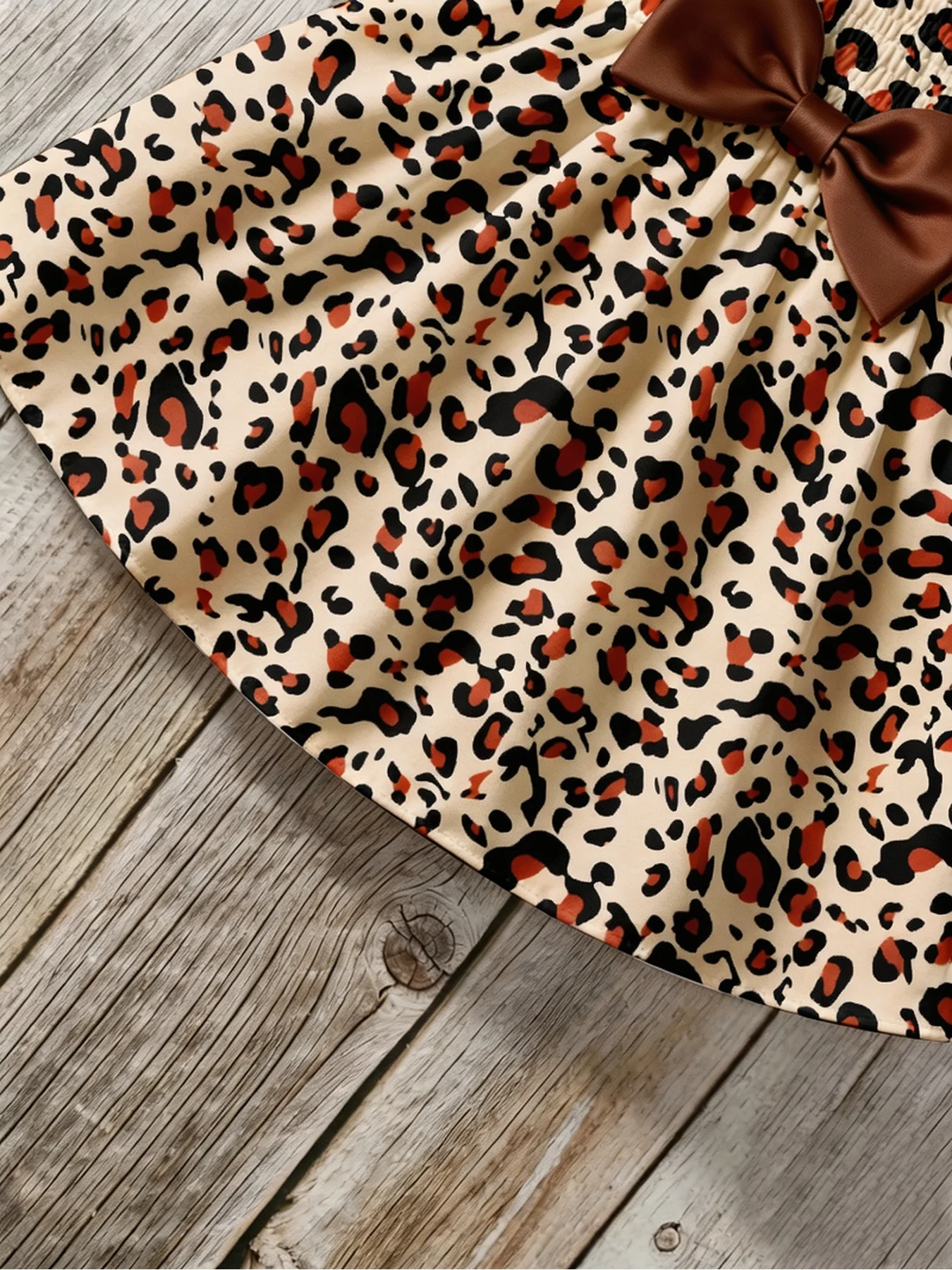 Mädchen Lässiges Bequemes Trägerkleid mit Quadratischem Ausschnitt Ärmellos Schleife Blumendruck Kleid Top Kinder- und Damenmode – Detail 13