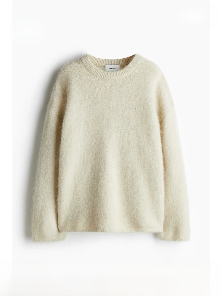 

H&M Women's Knitted Top Spring Inner Wear Bot Trendy Oversized Personali Upper Body Casual Sle Long Sve Regular Length