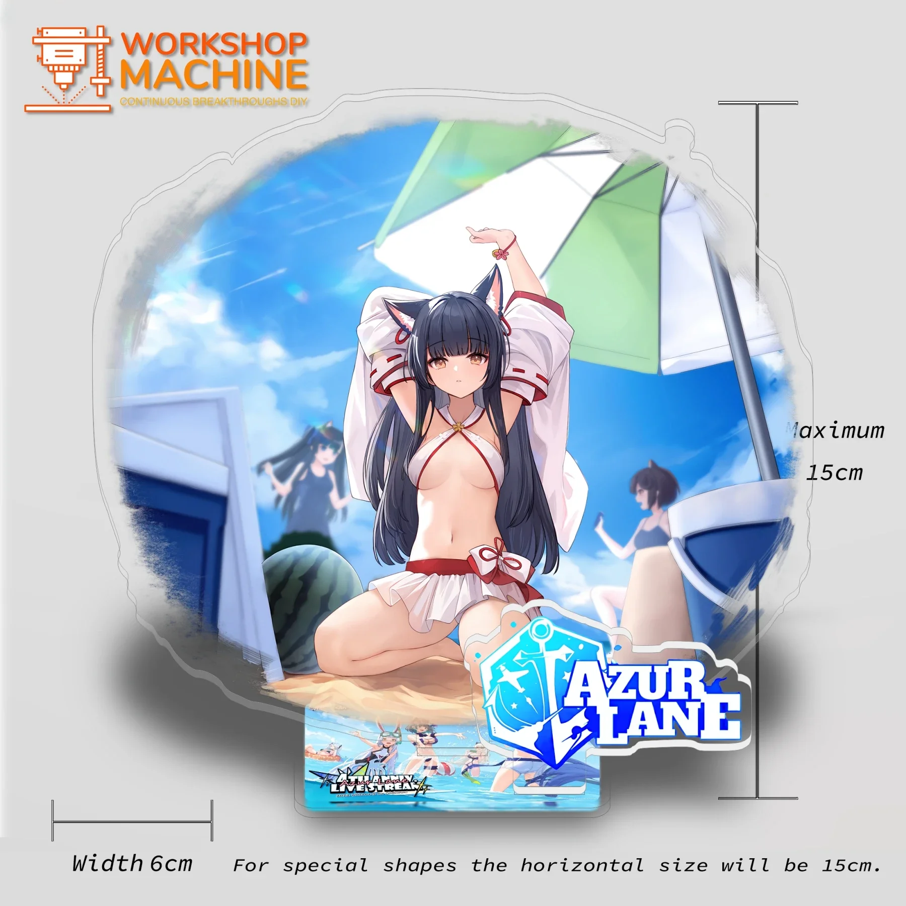 Azur Lane P2 Anime Characters Acrylic Display Stand Model High Precision Writing Desk Decorations Trend Souvenir Collect