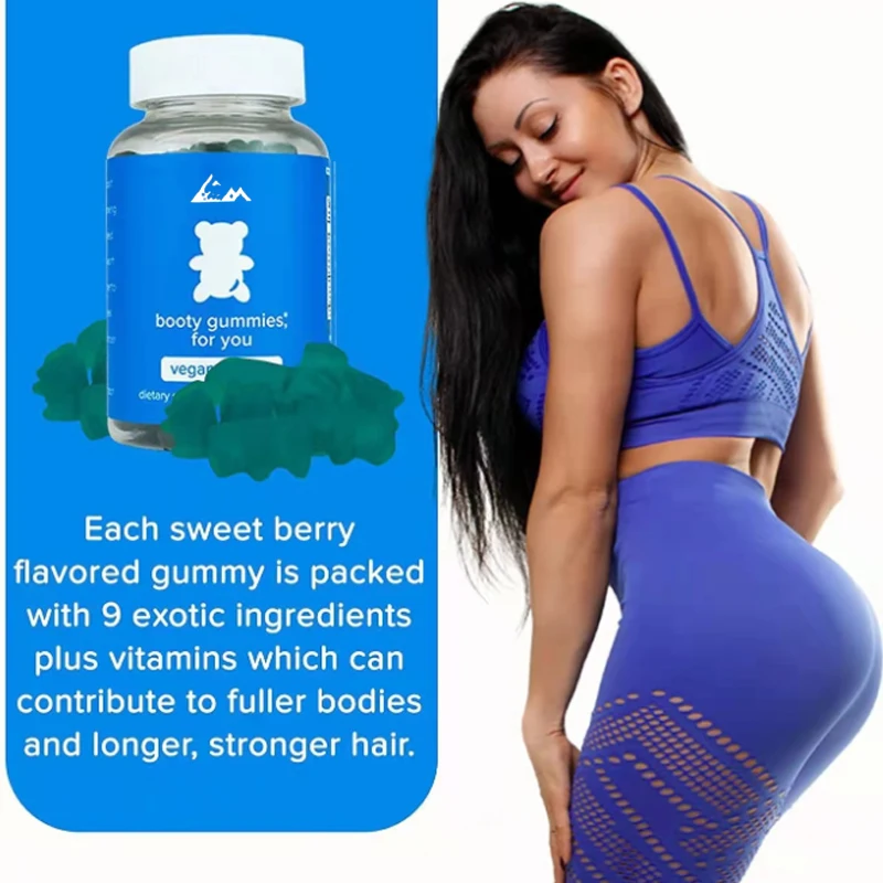 Enhanced gummie supplement, big butt enhancer, natural hip enhancing vitamins, curve shape and maximum gain