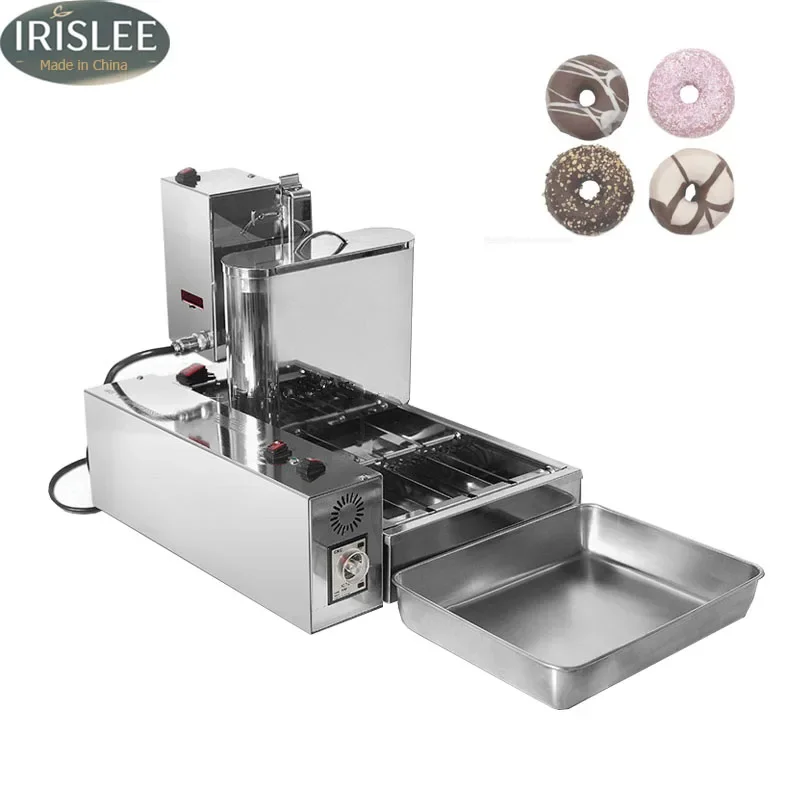 Commercial Automatic Donut Making Machine 5.5L Hopper Stainless Steel Doughnut Maker Fryer Kitchen Appliances