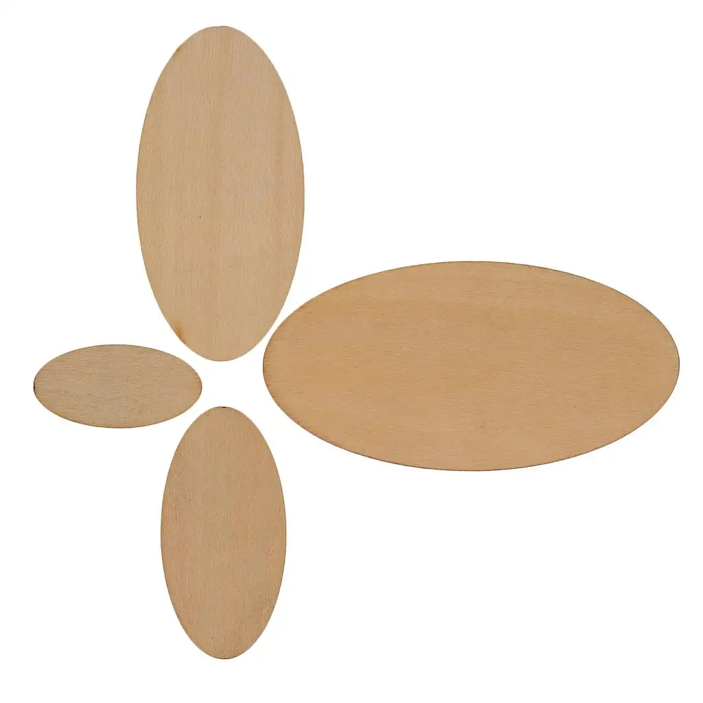 Unfinished Oval Wood Slices Blank 1.5mm Thick for Pyrography, Painting,