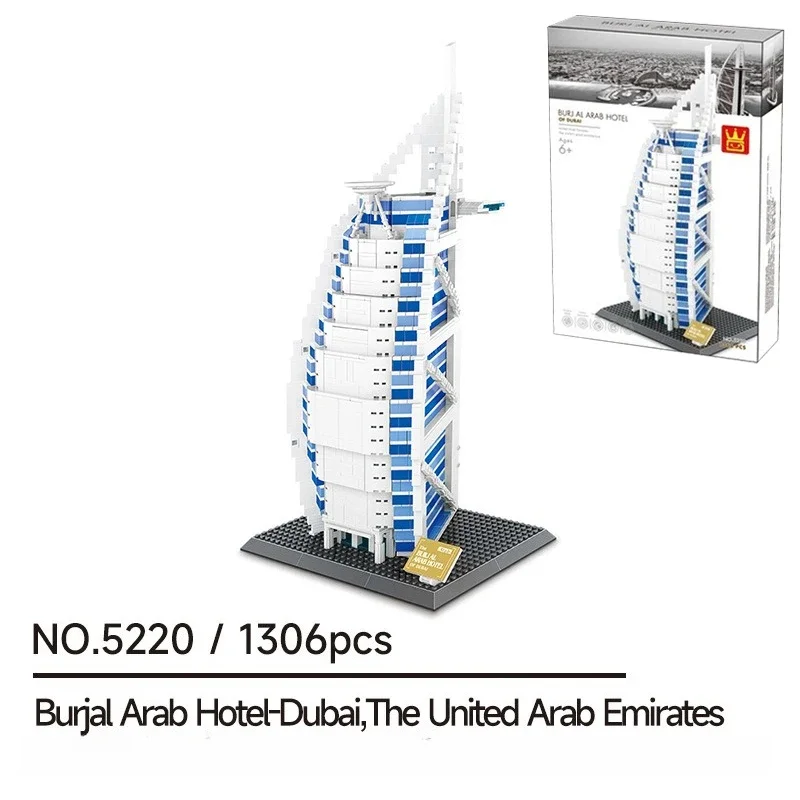Sydney Opera House Australia Burjal Arab Hotel-Dubai Building Blocks Famous Landmark Construction Bricks Toy Gift For Adult