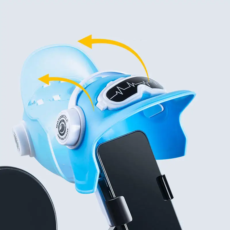 1pc Small Helmet Rider Motorcycle Mobile Phone Holder Electric Bicycle Waterproof Sunshade Navigation