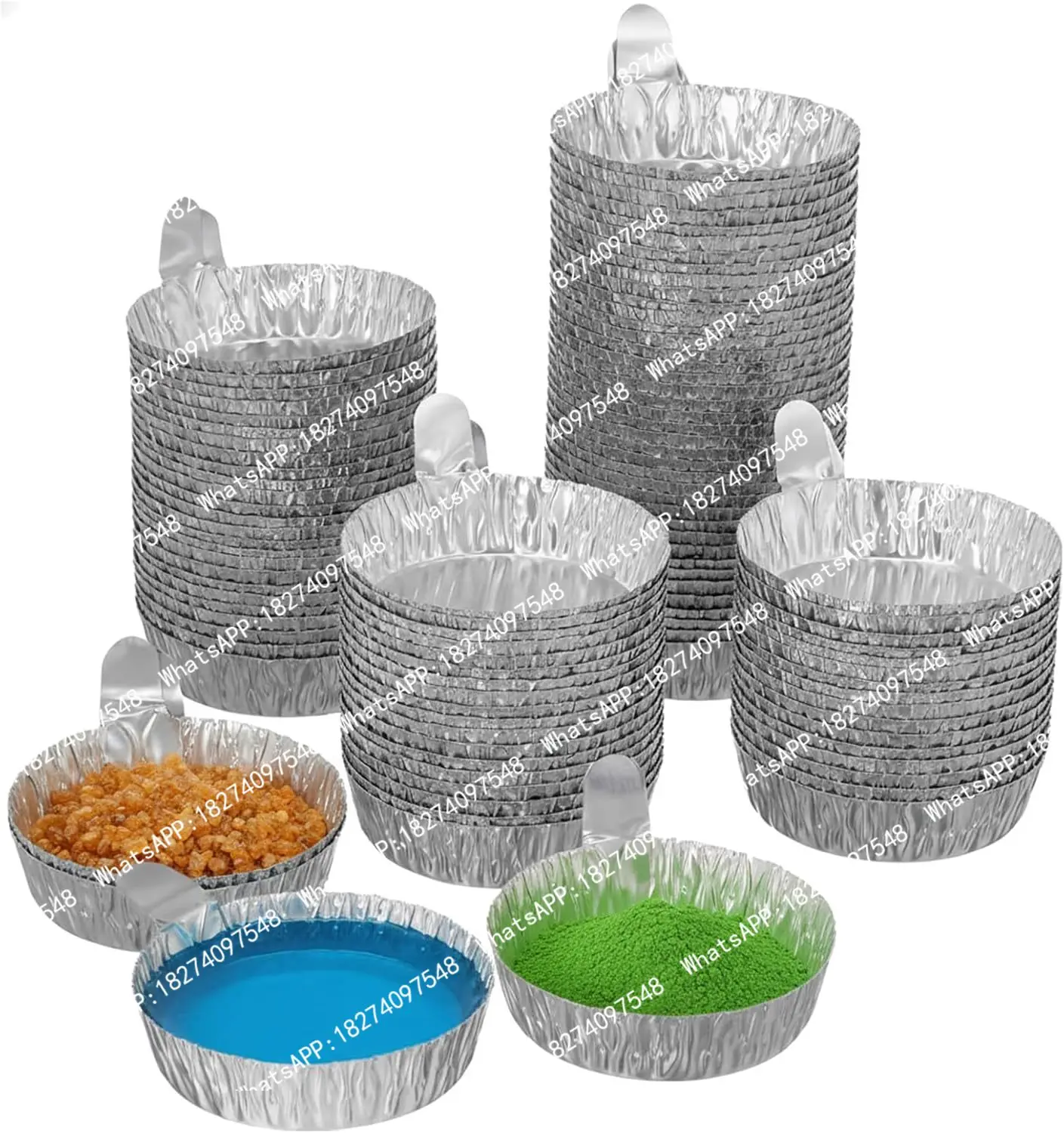 100Pcs Aluminum Foil Sample Weighing Pan with Handle Chemistry Moisture Analyzer Dish Plate 50/60/78/103MM Reusable Labs Supply