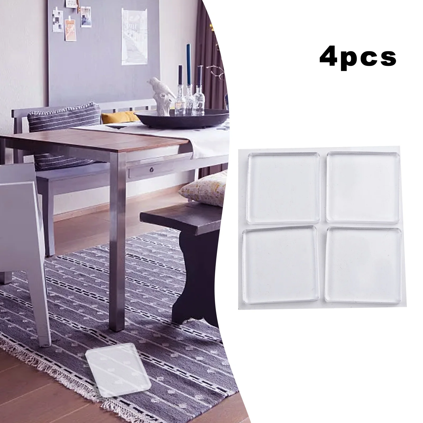 High Temperature Resistance Anti Vibration Shock Absorbing Pad Mat Diversified Functions Easy To Use Transparent Features