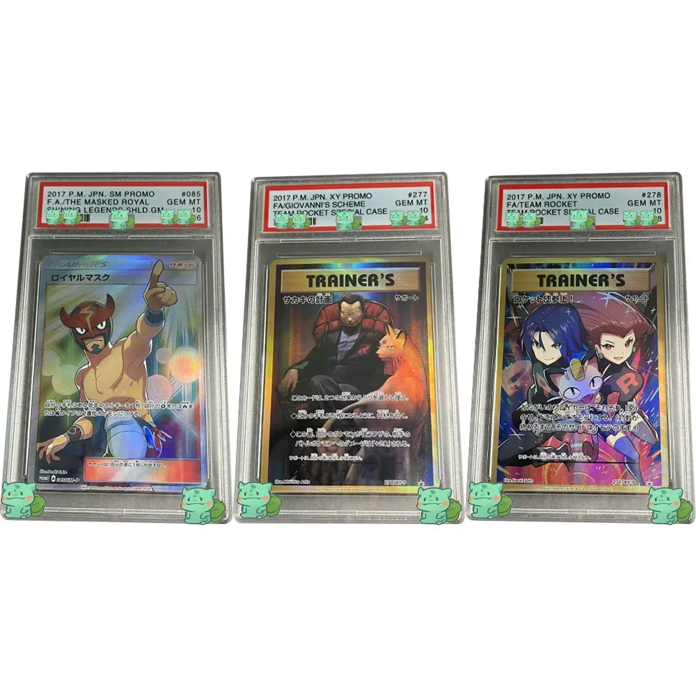 Anime PTCG Collection Graded Card 2017 P.M. JPN.XY PROMO GIOVANNI\'S SCHEME TEAM ROCKET GEM MT 10Points Card Holographic Label