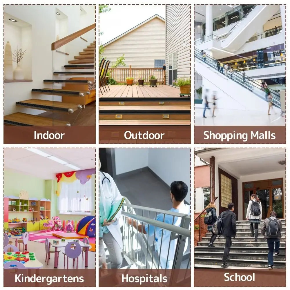New Self-adhesive Stair Anti-Slip Tape L-Shaped PVC Non-Slip Protector Strips Waterproof Anti-Slip Edging Indoor And Outdoor - view 5