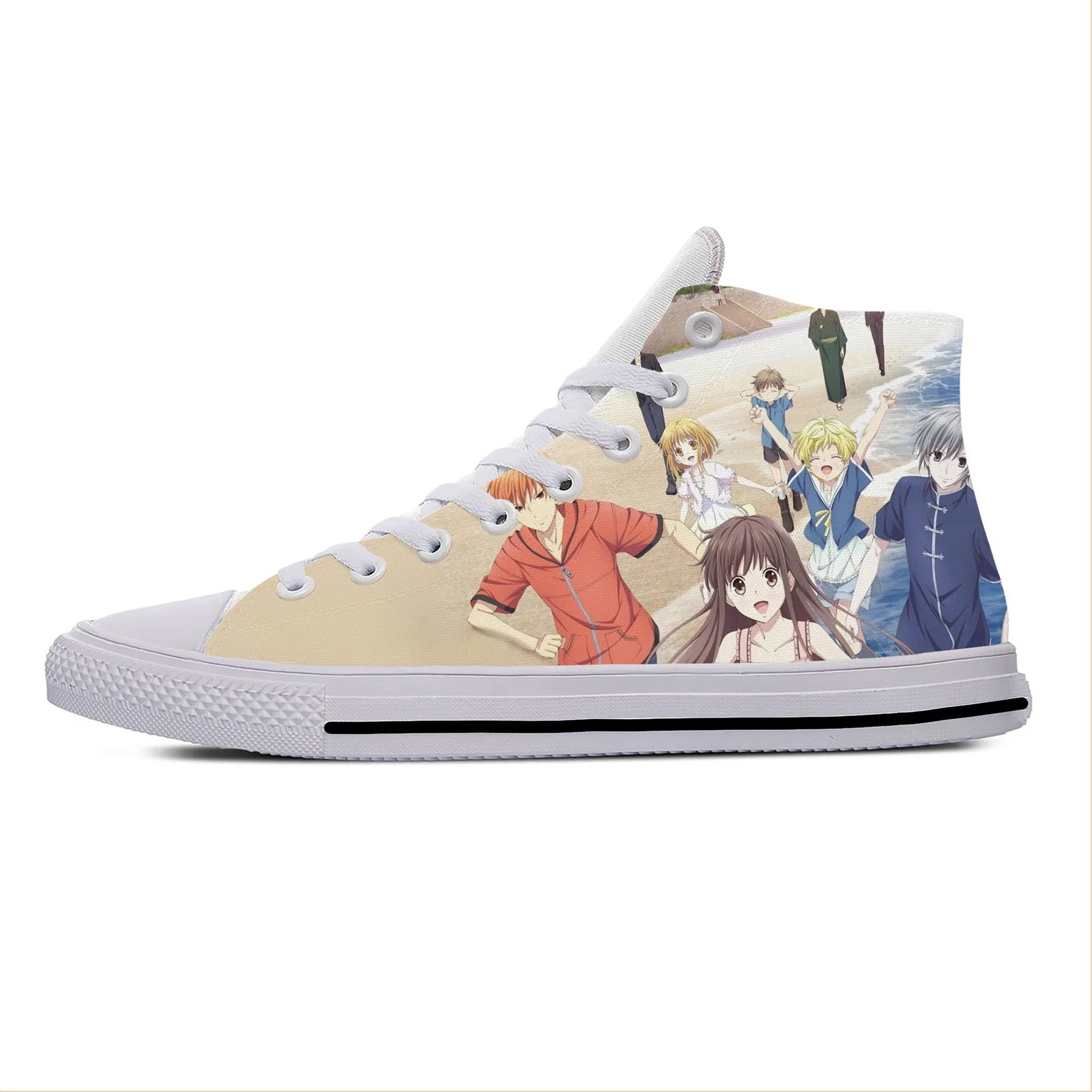 Japanese Anime Cartoon Manga Fruits Basket Funny Casual Cloth Shoes High Top Lightweight Breathable 3D Print Men Women Sneakers