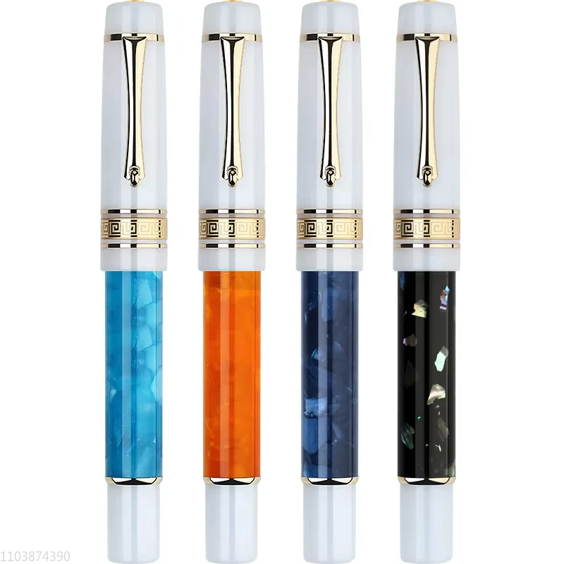 

MAJOHN M400 Resin Fountain Pen EF/F 0.4/0.5mm Nib Writing Ink Pen Student Business Office Gift Retro Pens Stationery Supplies