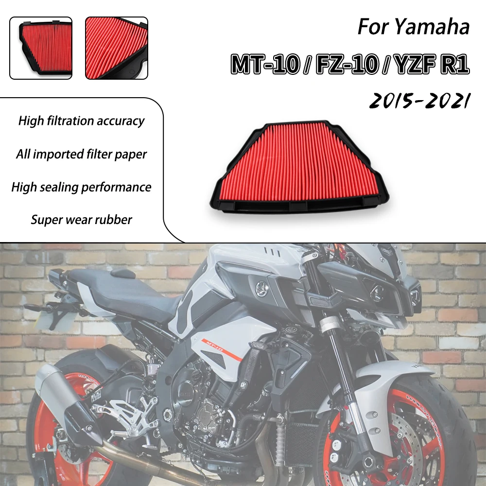 

Air Filter Motor Bike Intake Cleaner Oil Filter For YAMAHA YZF R1 YZFR1 2015 2019 MT10 MT 10 FZ10 FZ 10 2017 2021