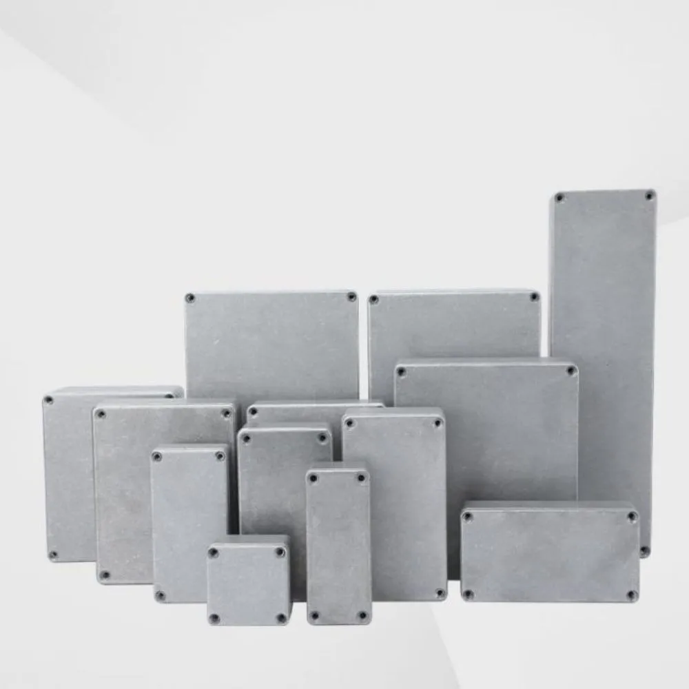 High Quality Openable Aluminium Enclosure Shell Waterproof Silver Project Box Shell DIY Musical Instrument Accessories
