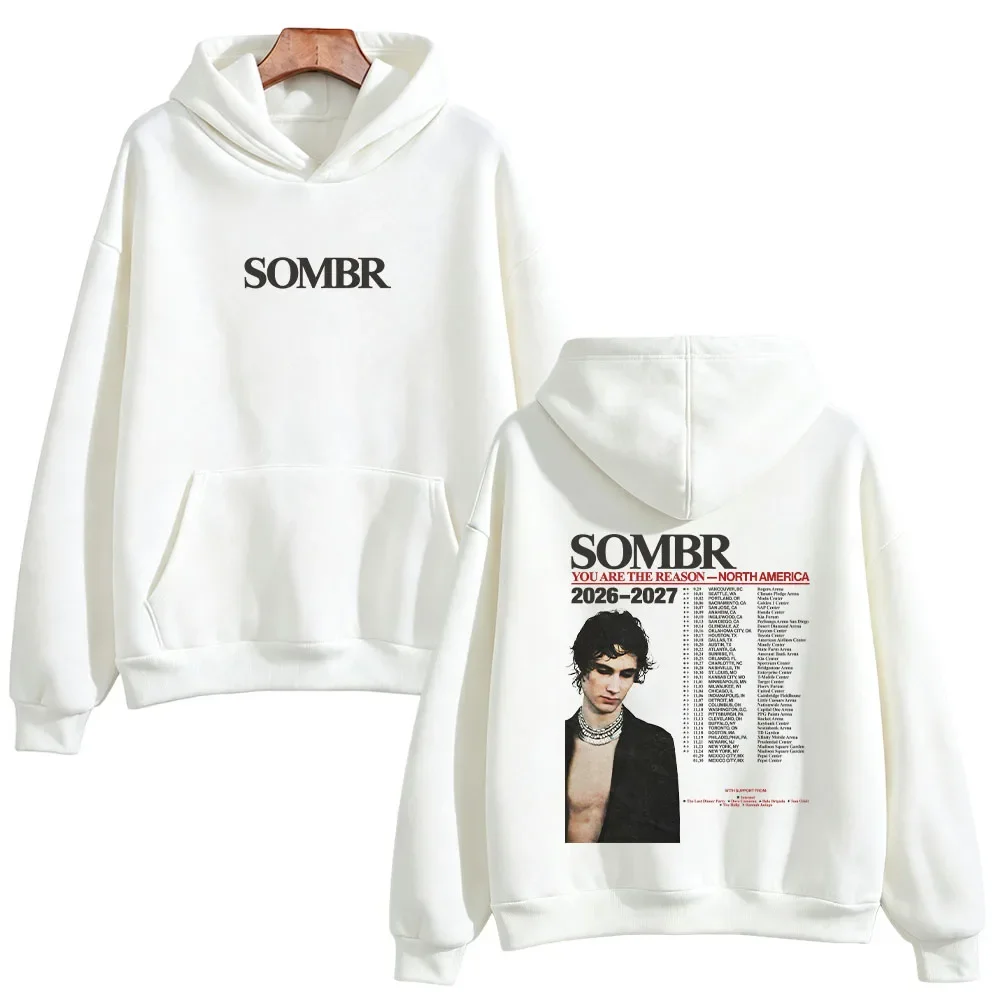 Sombr You Are The Reason Tour Print Hoodie Unisex Singer Portrait 2026-2027 North America Concert Fan Sweatshirt Hoodie