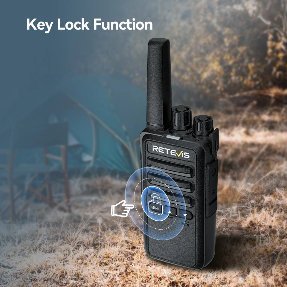 Retevis RT668B Walkie Talkie PMR446 FRS Licence Free 2 pcs Walkie Talkies Communication Intercom Portable for Restaurant Camping