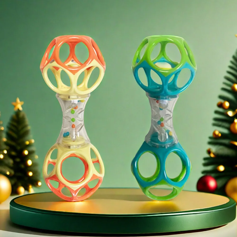 Baby Teething Rings, Hand-held Balls, Children's Grasping Training, Hole Balls, Baby Toys, Soft Rubber Balls