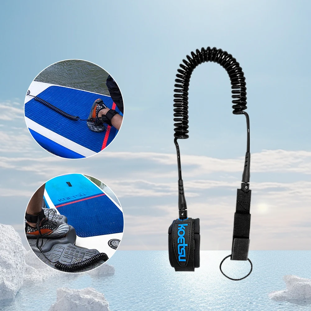 7mm Surf Safety Leash TPU Surfing Kayak Boat Leash Adjustable Stand Up Paddle Surfing Rope Surfing Accessories