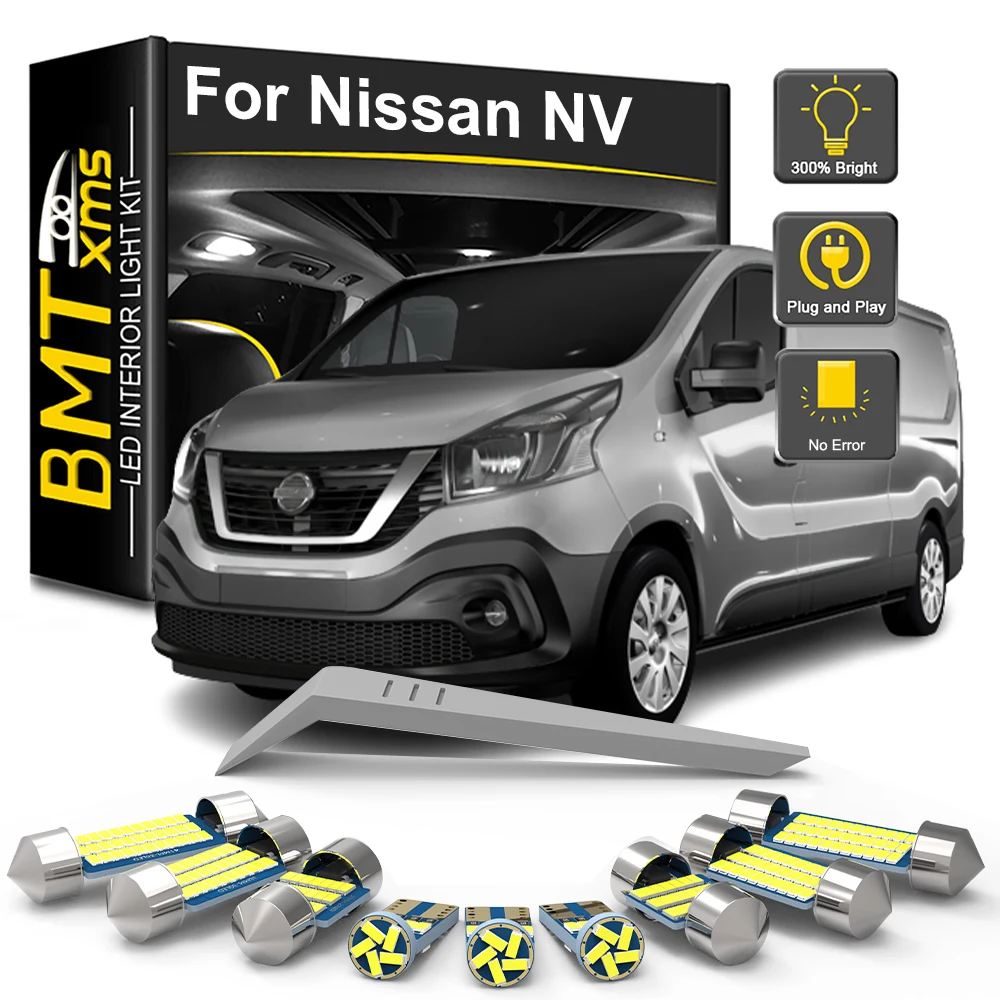 BMTxms For Nissan NV200 NV250 NV300 NV350 NV3500 2010-2018 2019 2020 2021 2022 Car LED Interior Light Bulb Kit Accessories Lamp