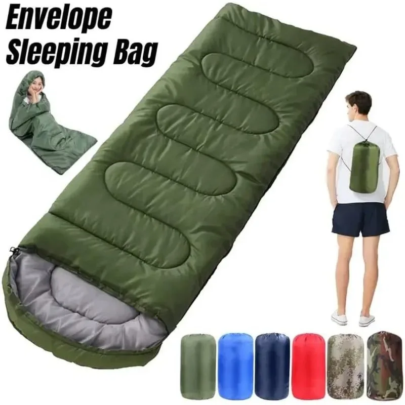 

Ultra Lightweight Portable Sleeping Bag 4 Seasons Warm Envelope Backpack Outdoor Travel Camping Sleeping Bag Hiking Supplies